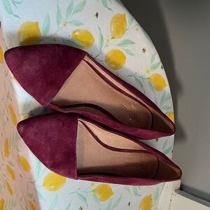 Madewell Burgundy Suede Flats